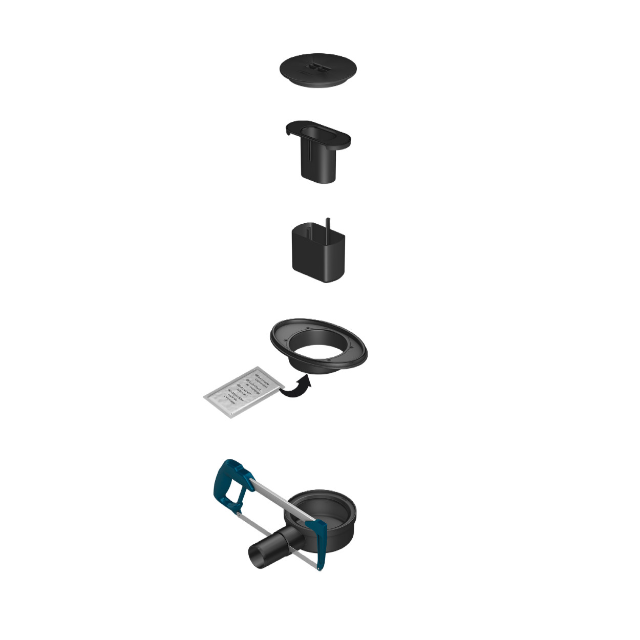 Wedi Fundo Goot afvoer DN-40 Horizontaal Mini Max